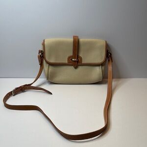 Vintage Dooney & Bourke Tan Leather Crossbody Bag